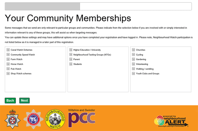 Community Memberships in sign up
