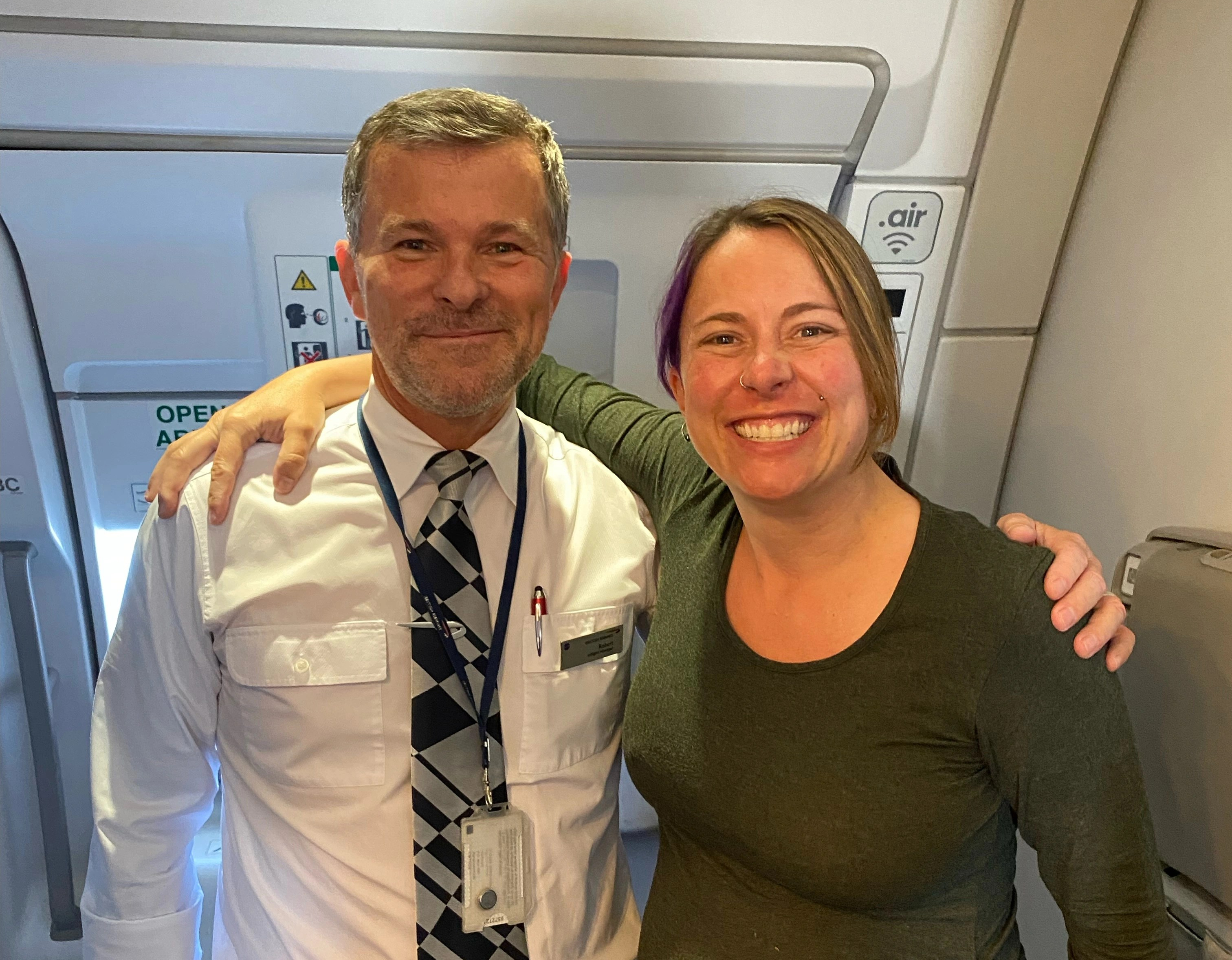 Robert Morgan with Ms Keevil